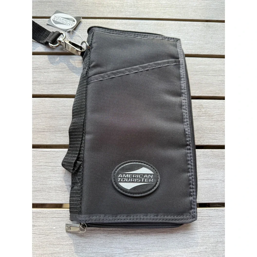 American Tourister travel organizer detachable wrist strap secure doc storage